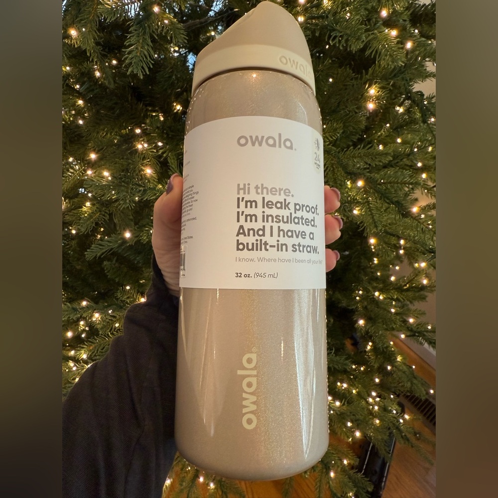 OWALA 32 oz Limited Edition HOLIDAY MAGIC Stainless Steel Water Bottle
